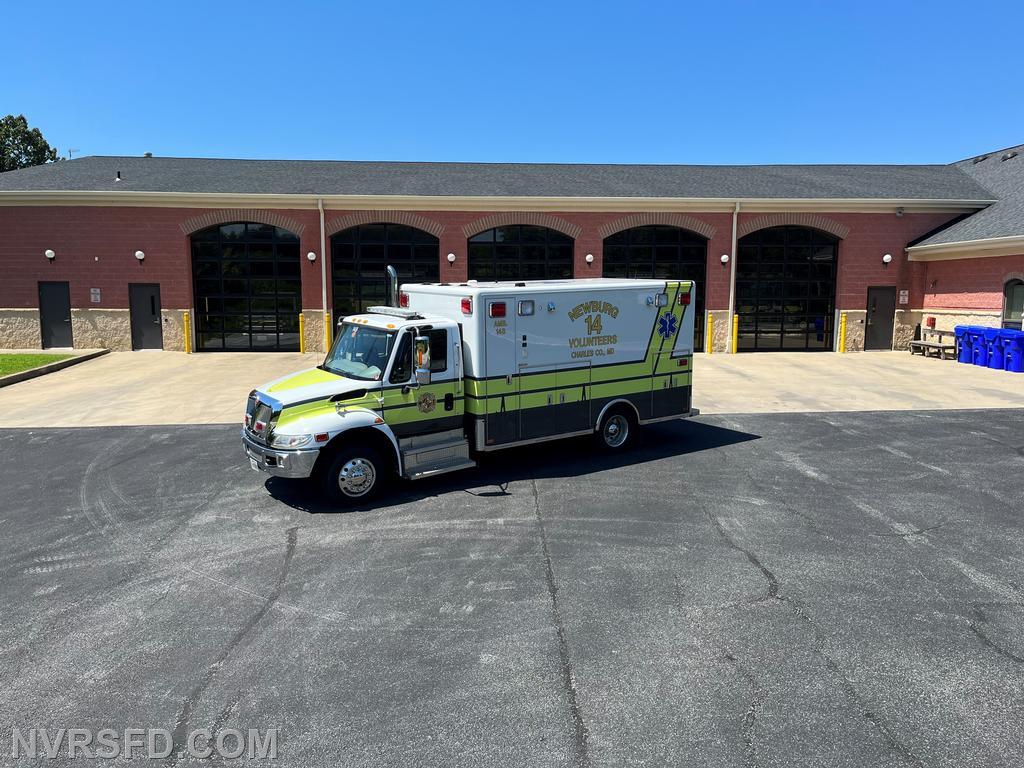 Ambulance 148 is a 2014 International. Ambulance 148 is a BLS (Basic Life Support) ambulance.