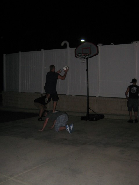 Timmy & Jimmy practicing for the Harlem Globe Trotters